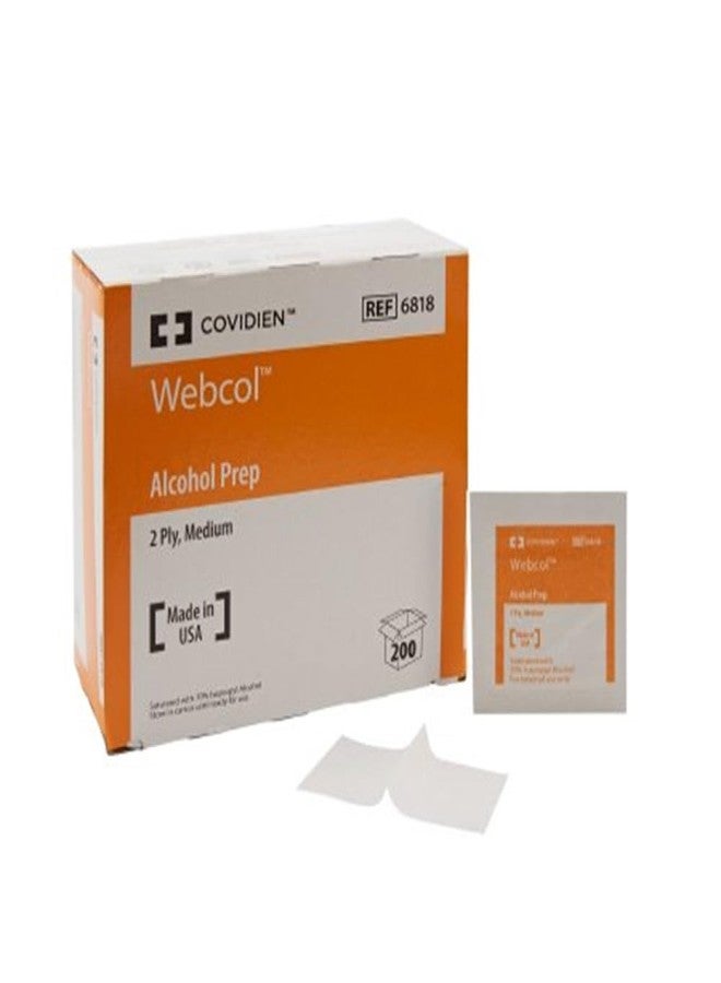 Kendall WEBCOL Alcohol Preps (Sterile), Medium, 2-ply
